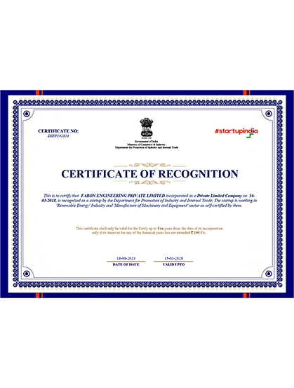 Startup India Certificate